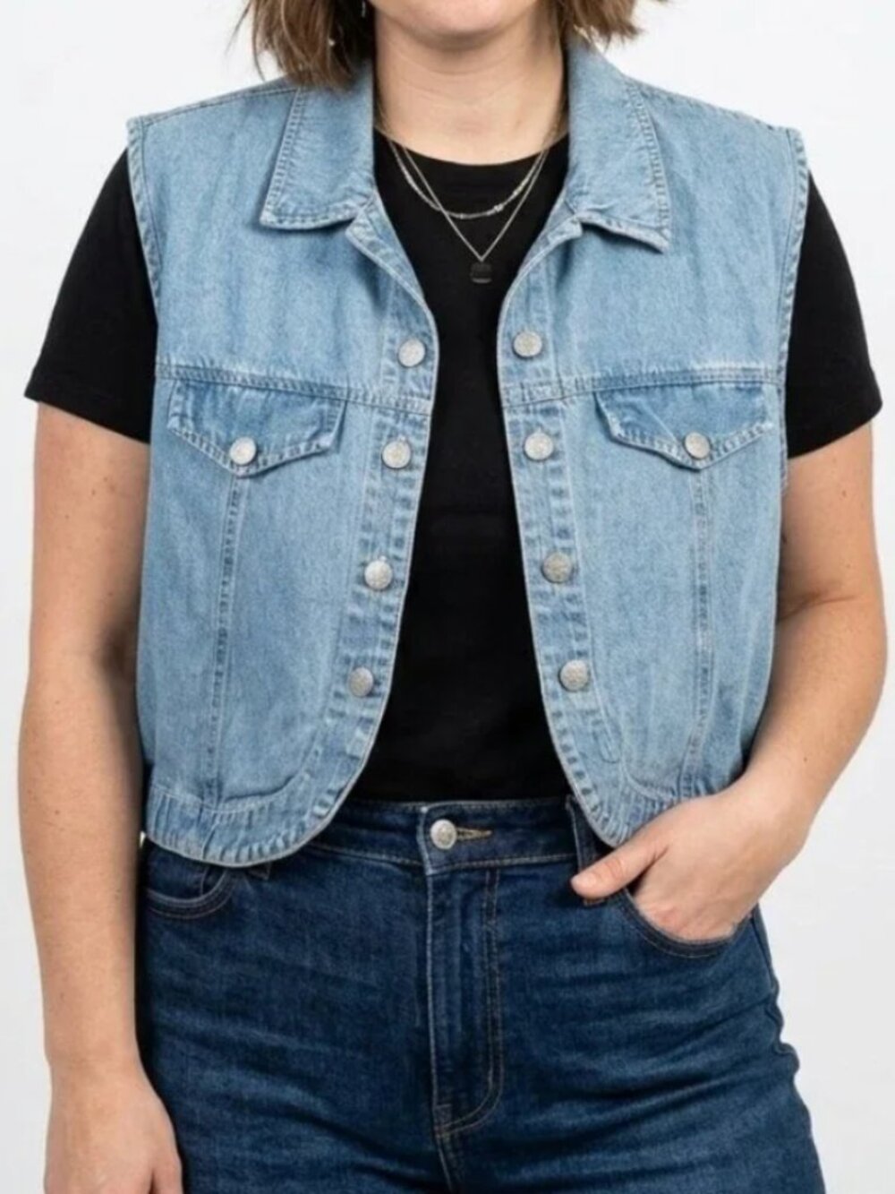 Vintage Faded Glory Denim Vest